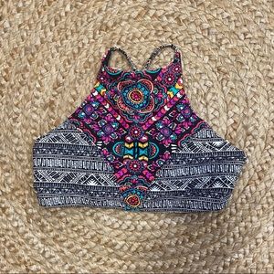 Tribal print bikini top